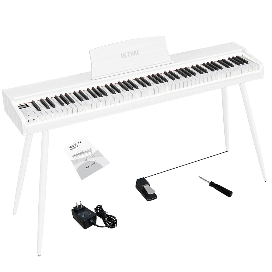 ❣️新品❣️IKTMI 電子ピアノ 88鍵盤 木製 電子 ピアノ Amazon | IKTMI 電子ピアノ 88鍵盤 ペダル付き 木製 電子 ピアノ